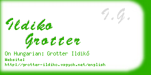 ildiko grotter business card